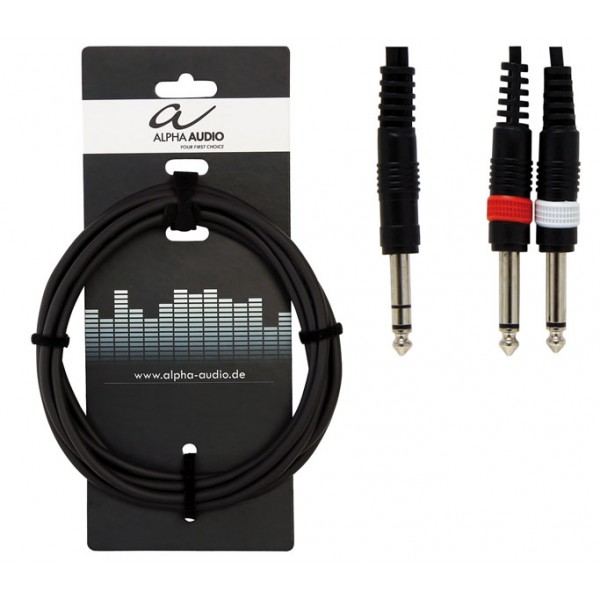 Alpha Audio Basic Line Y Stereo Jack - 2 x Mono Jack 3.0m